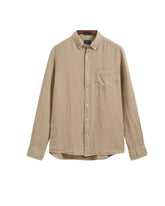 GANT Men 3230102-270 Regular Fit Garment-Dyed Linen Shirt, Concrete Beige, 3XL